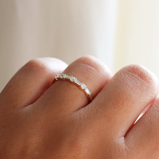 Deco White Lab Diamond Band