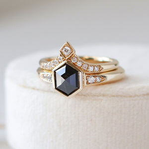 Odonis Hexagon Black Diamond Ring