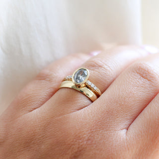 Salt and Pepper Diamond Ring