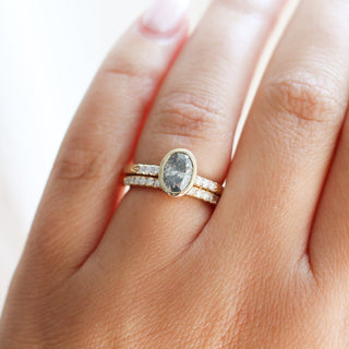 Salt and Pepper Diamond Ring