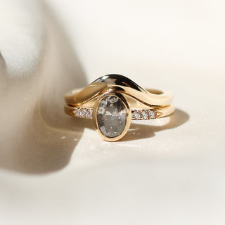 Salt and Pepper Diamond Ring