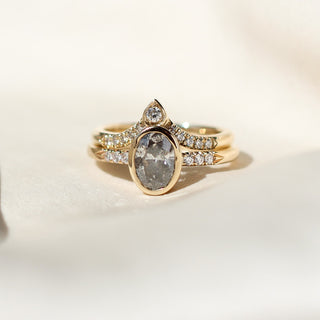 Salt and Pepper Diamond Ring