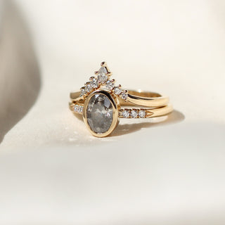 Salt and Pepper Diamond Ring