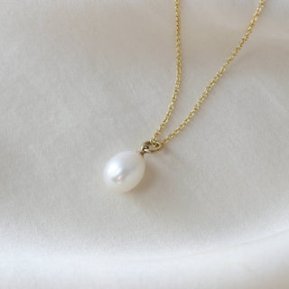 Pearl Drop Charm on chain necklace