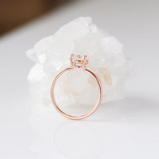 round white sapphire solitaire engagement ring side profile 
