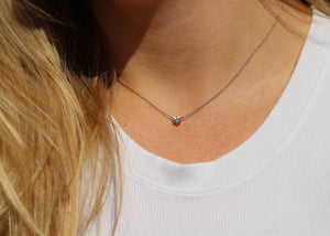 Salt & Pepper 6-prong Diamond Necklace - Yuliya Chorna Jewellery