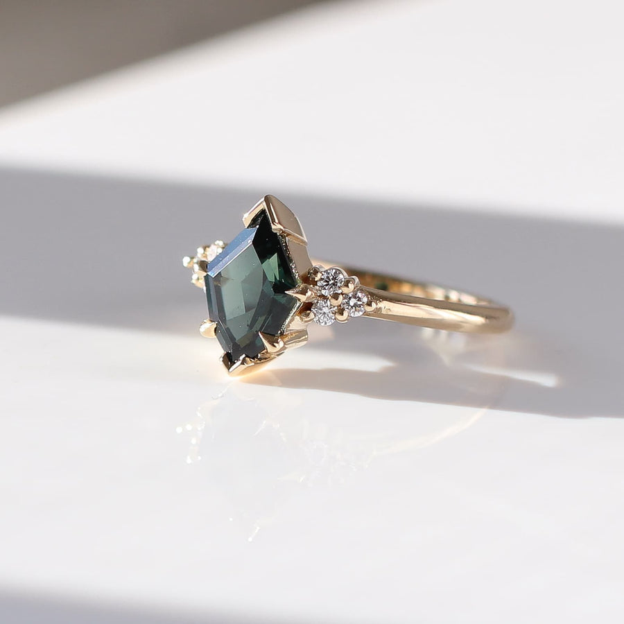 Glacier Green Sapphire Ring