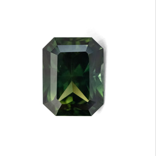 Emerald cut green sapphire