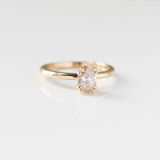 yellow gold diamond solitaire ring quarter view