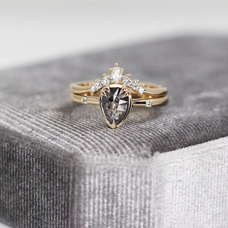 0.73ct Zaria Salt & Pepper Diamond Ring - ready to ship - Yuliya Chorna Jewellery