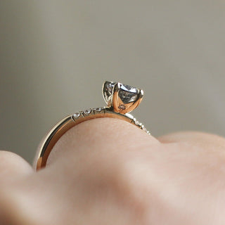 0.91ct Phoenix Rising Pear Diamond Ring - ready to ship - Yuliya Chorna Jewellery