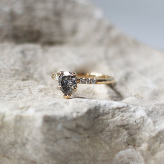 0.91ct Phoenix Rising Pear Diamond Ring - ready to ship - Yuliya Chorna Jewellery