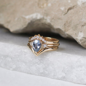 1.03ct Blue Lagoon Pear Sapphire Ring - ready to ship - Yuliya Chorna Jewellery
