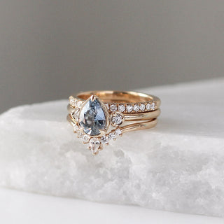 1.03ct Blue Lagoon Pear Sapphire Ring - ready to ship - Yuliya Chorna Jewellery