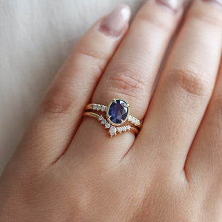 1.04ct Blue Swan Oval Sapphire Ring - Yuliya Chorna Jewellery