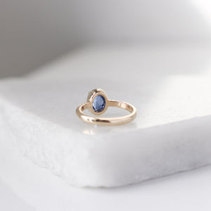 1.04ct Blue Swan Oval Sapphire Ring - Yuliya Chorna Jewellery