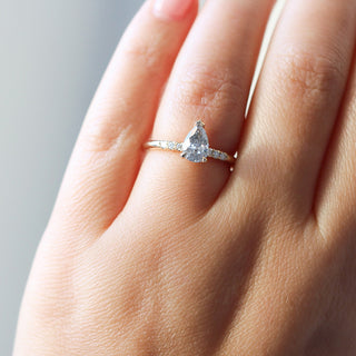 1.01ct Phoenix Rising Pear Diamond Ring - ready to ship - Yuliya Chorna Jewellery