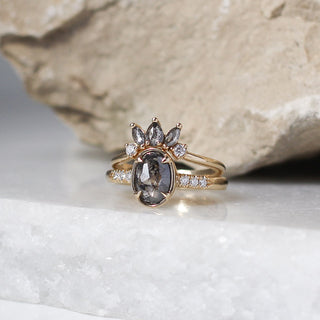 1.09ct Black Swan Oval Diamond Ring - ready to ship - Yuliya Chorna Jewellery