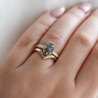 1.09ct Black Swan Oval Diamond Ring - ready to ship - Yuliya Chorna Jewellery