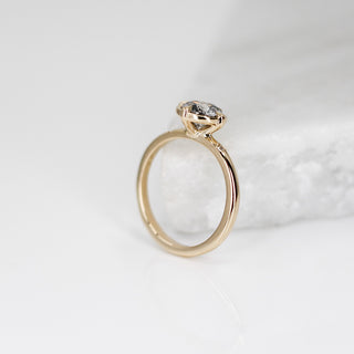 1.13ct Round Salt & Pepper Diamond Around The World Ring - ready to ship - Yuliya Chorna Jewellery