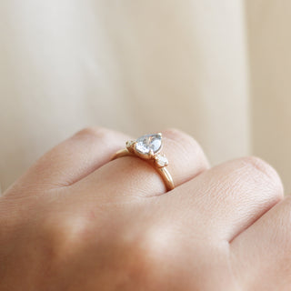 1.16ct Blue Lagoon Pear Sapphire Ring - ready to ship - Yuliya Chorna Jewellery