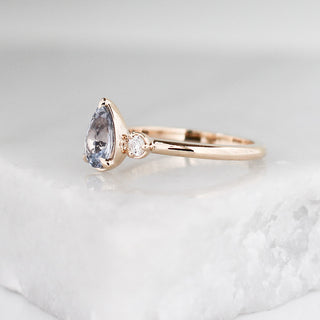 1.16ct Blue Lagoon Pear Sapphire Ring - ready to ship - Yuliya Chorna Jewellery