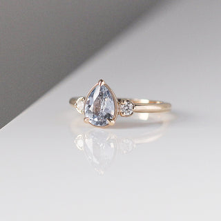 1.16ct Blue Lagoon Pear Sapphire Ring - ready to ship - Yuliya Chorna Jewellery