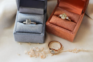1.18ct Emerald Cut Salt & Pepper Diamond Ring - ready to ship - Yuliya Chorna Jewellery