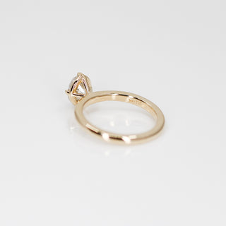 1.21ct Oval Icy Salt & Pepper Diamond Around The World Ring - ready to ship - Yuliya Chorna Jewellery