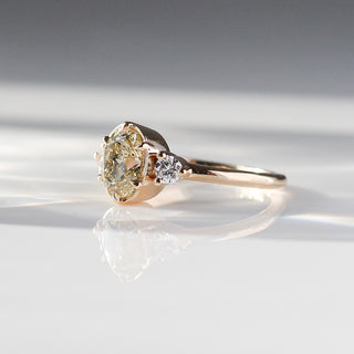 1.45ct Canary Oval Diamond Ring - ready to ship - Yuliya Chorna Jewellery