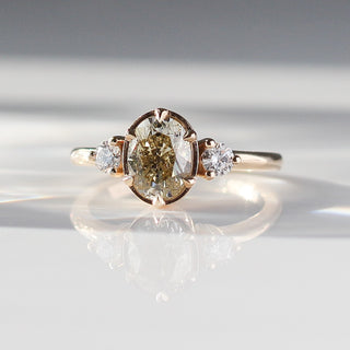 1.45ct Canary Oval Diamond Ring - ready to ship - Yuliya Chorna Jewellery