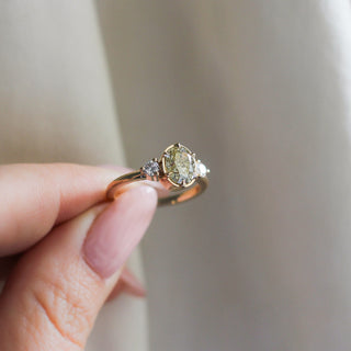 1.45ct Canary Oval Diamond Ring - ready to ship - Yuliya Chorna Jewellery