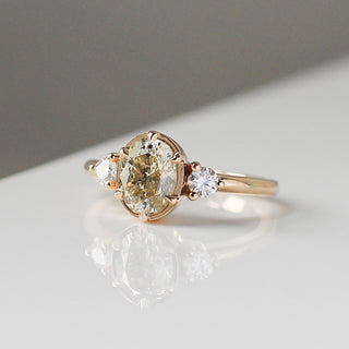 1.45ct Canary Oval Diamond Ring - ready to ship - Yuliya Chorna Jewellery