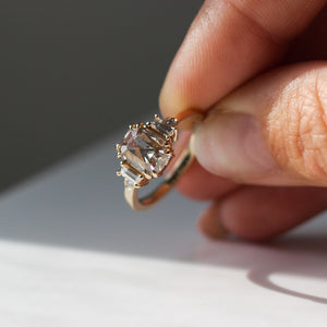 1.88ct Champagne Diamond Ring - ready to ship - Yuliya Chorna Jewellery