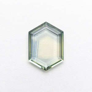 1.22ct 9.71x6.89x1.43mm Hexagon Portrait Cut Sapphire 22140-01 - Yuliya Chorna Jewellery
