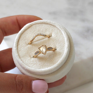 Athena Pear Rose Cut Diamond Ring - Yuliya Chorna Jewellery