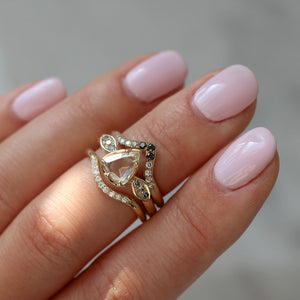 Athena Pear Rose Cut Diamond Ring - Yuliya Chorna Jewellery