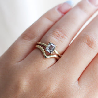 Bia Salt & Pepper Diamond Solitaire Ring - ready to ship - Yuliya Chorna Jewellery