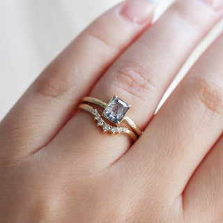 Bia Salt & Pepper Diamond Solitaire Ring - ready to ship - Yuliya Chorna Jewellery