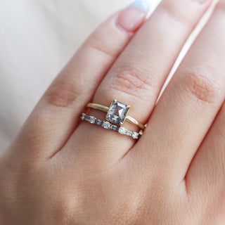 Bia Salt & Pepper Diamond Solitaire Ring - ready to ship - Yuliya Chorna Jewellery