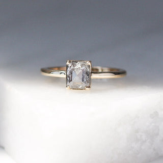 Bia Salt & Pepper Diamond Solitaire Ring - ready to ship - Yuliya Chorna Jewellery