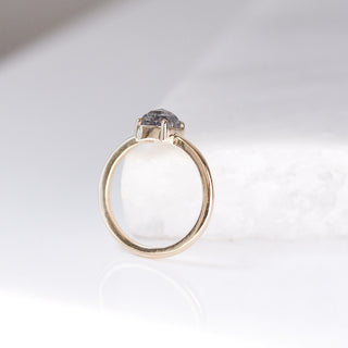 Bia Salt & Pepper Diamond Solitaire Ring - ready to ship - Yuliya Chorna Jewellery