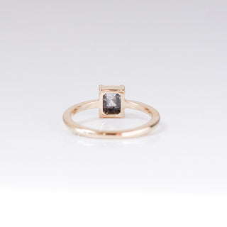 Bia Salt & Pepper Diamond Solitaire Ring - ready to ship - Yuliya Chorna Jewellery