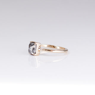 Bia Salt & Pepper Diamond Solitaire Ring - ready to ship - Yuliya Chorna Jewellery