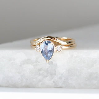 1.21ct Blue Lagoon Pear Sapphire Ring - Yuliya Chorna Jewellery