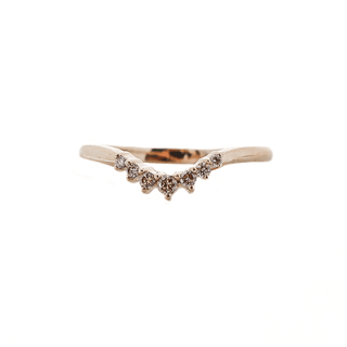 Sahara Champagne Diamond Crown stacking ring