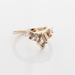 1.68ct Champagne Diamond Crown Wedding Set In Yellow Gold - Ready To Ship - Yuliya Chorna Jewellery