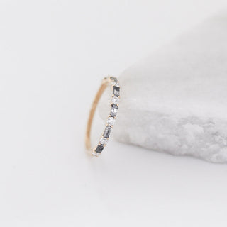 Deco Diamond Band three quarter profile view 