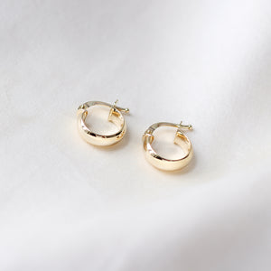 Domed Chunky Hoops side view