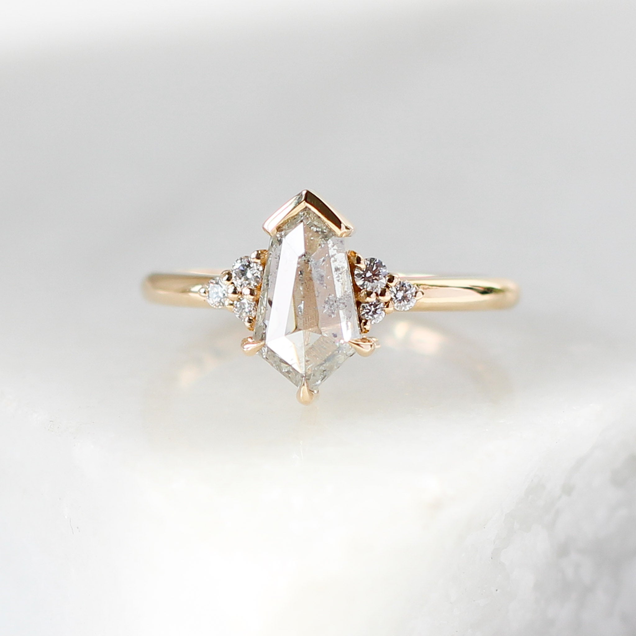 7x10mm Shield Shape Lab Alexandrite Engagement Ring Rose Gold - Oveela  Jewelry